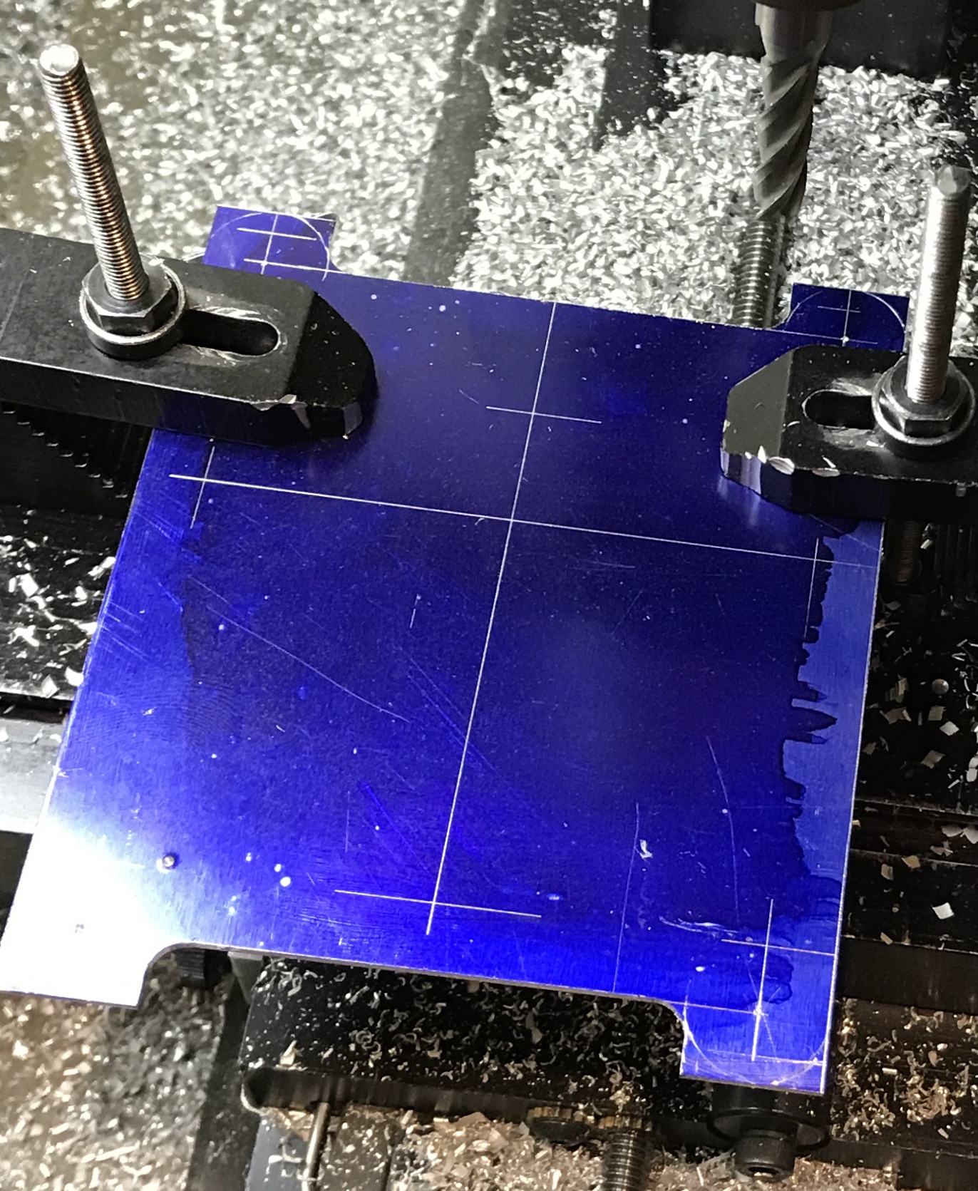 Overcrank engine sub-base milled to rough shape